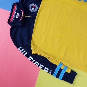 Tommy Hilfiger Denim Patched Big Print Long Sleeve T-Shirt Yellow